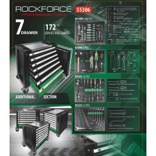 Тележка инструментальная с набором инструментов 172 предмета RockFORCE RF-55306