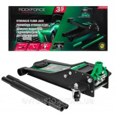 Домкрат подкатной гидравлический двухпоршневой 3.5т (h min 75мм, h max 505мм) ROCKFORCE RF-T830021Q