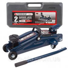 Домкрат подкатной 2 т с вращающейся ручкой 180 градусов(h min 140мм, h max 340мм,вес 10 кг) с резиновой