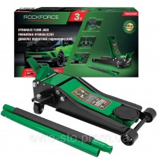 Домкрат подкатный 3т (75-465мм) двухпоршневой с педалью Rockforce RF-T820033X