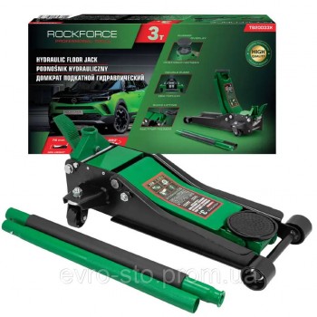 Домкрат подкатный 3т (75-465мм) двухпоршневой с педалью Rockforce RF-T820033X Домкрат подкатный 3т (75-465мм) двухпоршневой с педалью Rockforce RF-T820033X