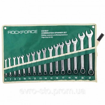 Набор комбинированных ключей 16 предметов, 6-24 мм RockForce RF-5161P