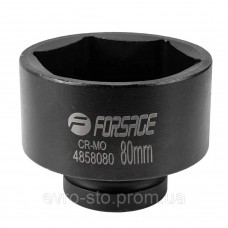 Головка ударная глубокая 1'' 6-гранная 80 мм Forsage F-4858080