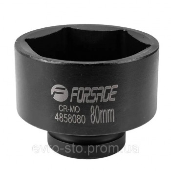 Головка ударная глубокая 1'' 6-гранная 80 мм Forsage F-4858080