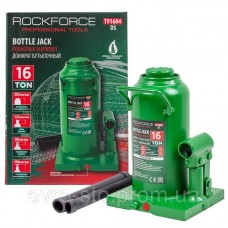 Домкрат бутылочный 16т (205-390мм) с клапаном ROCKFORCE RF-T91604DS