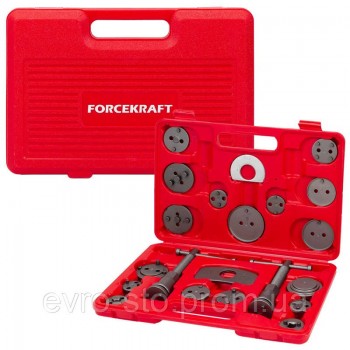 Набор для обслуживания тормозных цилиндров 21 предмет(право/левосторонний привод), в кейсе FORCEKRAFT FK-65806 Набор для обслуживания тормозных цилиндров 21 предмет(право/левосторонний привод), в кейсе FORCEKRAFT FK-65806