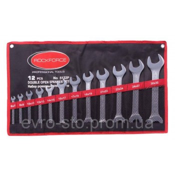 Набор ключей рожковых 12 предметов (6х7, 8х9, 10х11, 12х13, 14х15, 16х17, 17х19, 18х19, 21х23, 22х24, 24х27, 30х32мм) на полотне