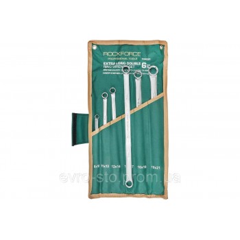 Набор ключей накидных экстра длинных 6пр. (8x10-19x21мм) ROCKFORCE RF-50622P