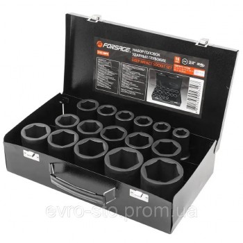 Набор головок ударных глубоких 3/4