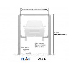 PEAK 215С - Подъемник двухстоечный верхн 6,800 кг.