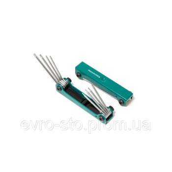 Набор ключей TORX складной 8 предметов(T5H-T10H, T15H, T20H c отверстием) ROCKFORCE RF-5087TF