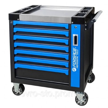 Тележка инструментальная 7-полочная с дополнительной боковой секцией Forsage F-55301 Тележка инструментальная 7-полочная с дополнительной боковой секцией Forsage F-55301