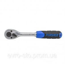 Трещотка реверсивная с резиновой ручкой 1/4''(L-150мм, 72зуб) Forsage F-80222