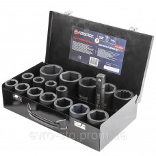 Набор головок ударных глубоких 16пр. 3/4'' (6гр,12гр)(17-50мм) Forsage F-6163-5MPB