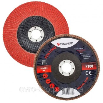 Круг лепестковый торцевой, P 100, 150 х 22.2 мм Forsage F-FD6100Q