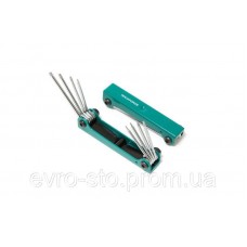 Набор ключей TORX складной 8 предметов(Т5-Т10, Т15, Т20) ROCKFORCE RF-5087F