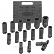 Набор головок ударных глубоких 16пр. 1/2